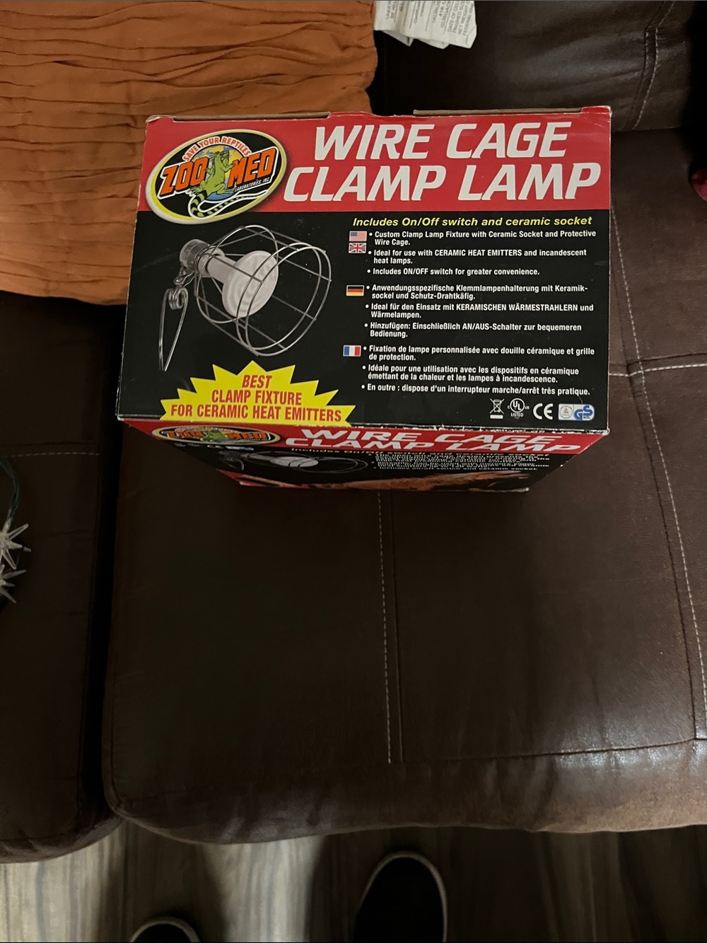 Zoo Med Wire Cage Clamp Lamp - Red/Black